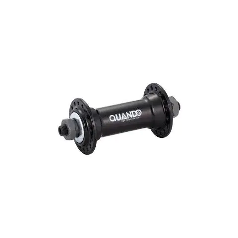 Компонент за велосипед Quando QUANDO KT-A15F, 36H, ALLOY, QR - KT-204N, M9*100*108mm, "VELOTEC" LOGO, ED BLACK Главини Предни главини, 10240