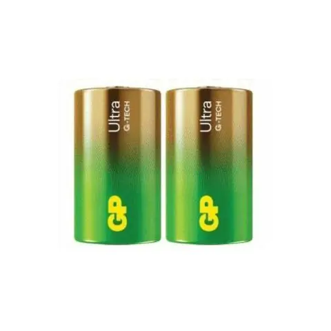 Алкална батерия GP ULTRA LR20 /2 бр. в опаковка shrink/ 1.5V GP-BA-13AU21-S2, (35940131)