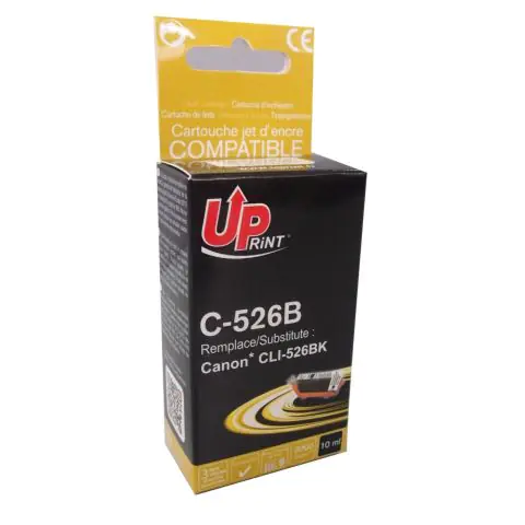 Мастилница UPRINT CLI526 CANON, С чип, Черен, (35932436)