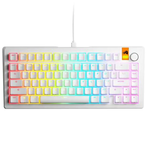 Геймърска механична клавиатура Glorious GMMK 3 HE 75% White - Fox HE Switches, (35938598)