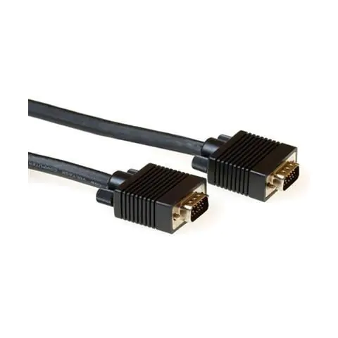 Кабел ACT AK4273, VGA мъжко - VGA мъжко, 15 pin, 20 м, Черен, Булк, (35934014)