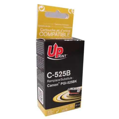 Мастилница UPRINT PGI525 CANON, С чип, Черен, (35932435)