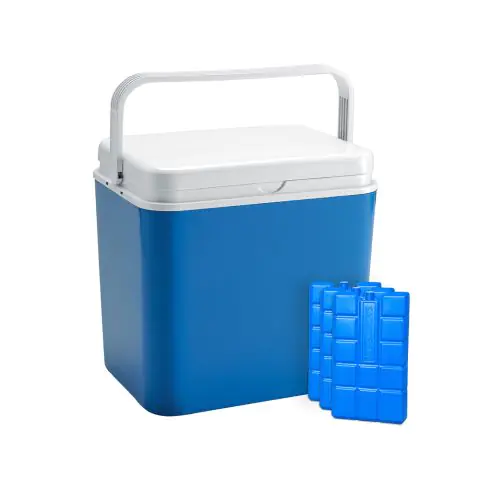 Комплект Хладилна кутия Atlantic 30L, пасивна, синя и охладители 3 броя, 400gr, (35942062)