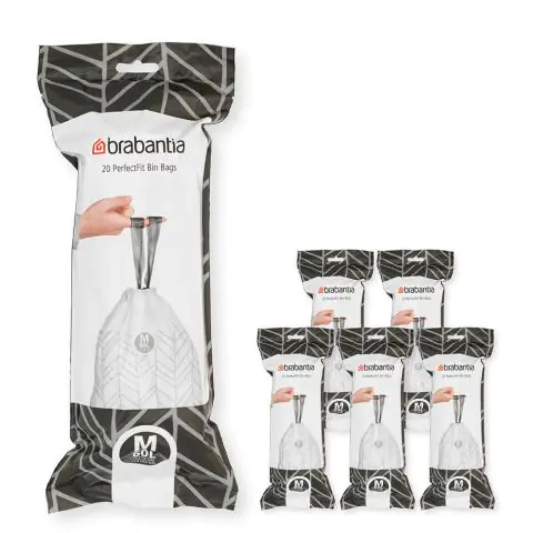 Торба за кош Brabantia PerfectFit Bo размер М, 60L, 120 броя, кутия, (35942469)