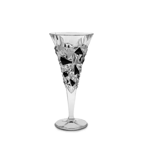Чаша за вино Bohemia 1845 Glacier Matt Fond and Black Lister 250ml, 6 броя, (35942554)