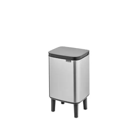 Кош за смет Brabantia Bo Small Hi 4L, Matt Steel Fingerprint Proof, (35949095)