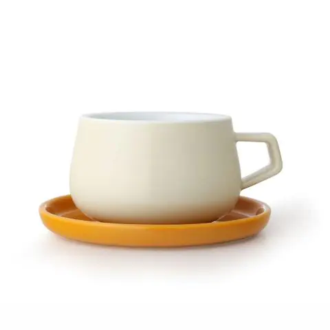 Чаша за чай с подложна чинийка VIVA Classic Cream 250ml, порцелан, (35942950)
