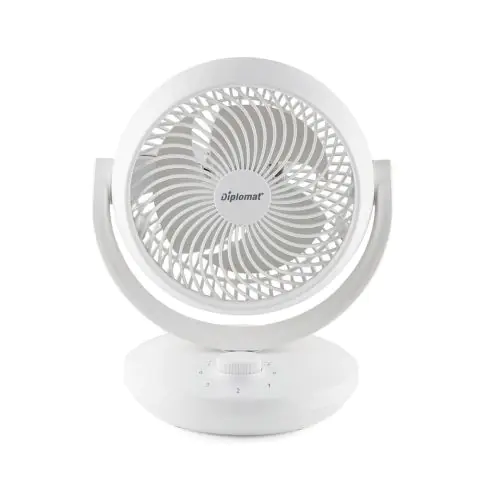 Вентилатор настолен 8'' Diplomat DFX-636, 50W, 3D циркулация, механично управление, (35943641)
