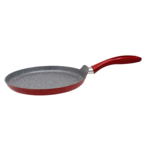 Тиган за палачинки ZEPHYR Red Passion ZP 4422 E26, 26х2.4 см, Мраморно покритие, Индукция, Червен, (18677)