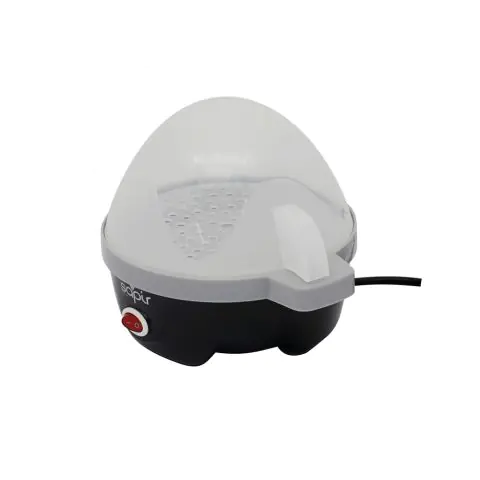 Яйцеварка SAPIR SP 1982 A, 350W, 7 яйца, Приставка за готвене на пара, Черен, (18723)