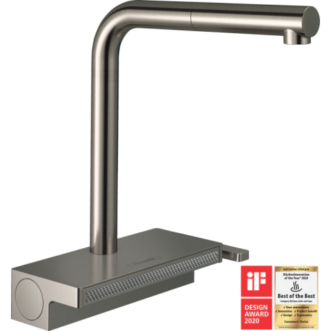 Смесител за кухня Hansgrohe Aquno Select M81-H250, Stainless Steel Finish, pull-out spray, 2jet, sBox, (21996)