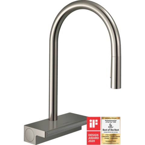 Смесител за кухня Hansgrohe Aquno Select M81-H170, Stainless Steel Finish, pull-out spray, 3jet, sBox, (21999)