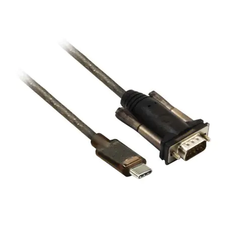 Конвертор ACT AC6002, USB-C мъжко - RS232 мъжко, 9 pin, 1.5 м, Черен, (35935433)