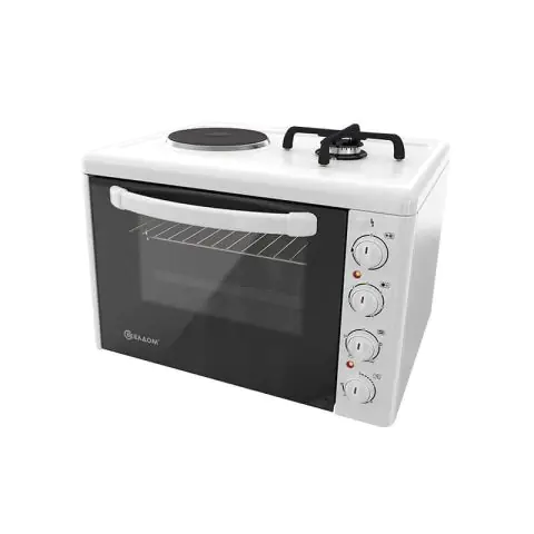 Комбинирана готварска печка Елдом 213VFE, 38L, 3100W, Бял, (13209)