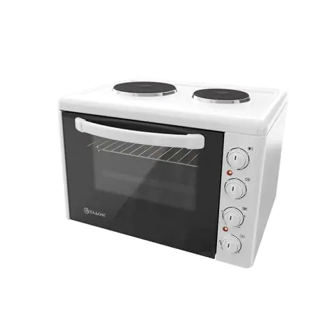 Готварска печка с чугунени плочи Елдом 203VFE, 38L, Бял, (13206)