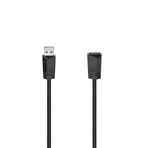 Удължителен кабел HAMA, USB-A женско - USB-A мъжко, 5 м, екраниран, черен, (35934169)