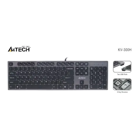Клавиатура A4tech KV-300H, 2 х USB порт, (35932616)