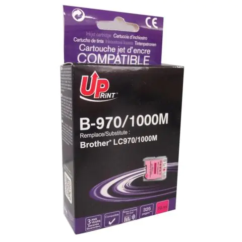 Мастилница UPRINT LC970, LC10000 BROTHER, Magenta, (35932423)