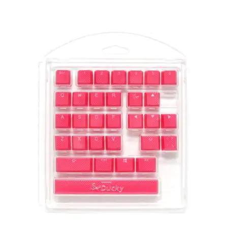Капачки за механична клавиатура Ducky Pink 31-Keycap Set Rubber Backlit Double-Shot US Layout, (35934578)