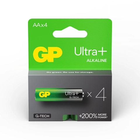 Алкална батерия GP ULTRA PLUS LR6 AA /4 бр. в опаковка/ 1.5V, (35932530)