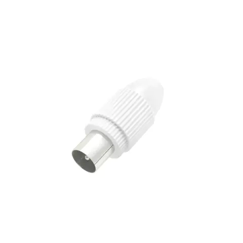 Антенен конектор HAMA Coax plug, Коаксиален мъжко, Бял, (35934979)