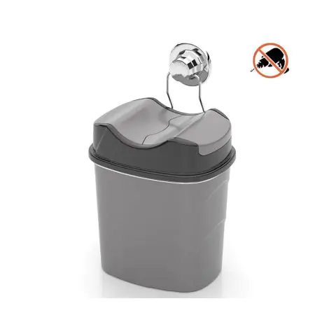 Кошче за боклук TEKNO TEL DM-007, 5.5 литра, окачена система, сив, (18306)