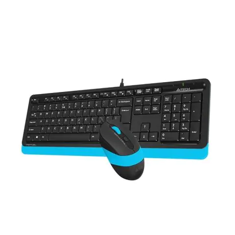 Комплект клавиатура и мишка A4TECH Fstyler F1010, Черен/Син, (35933729)