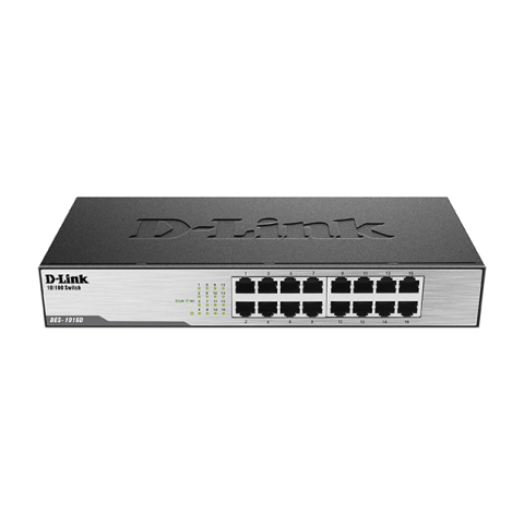 Суич D-Link DES-1016D/E, 16 портов 10/100, Desktop, rack mount, (35933276)