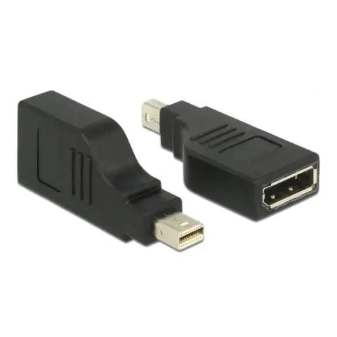 Адаптер Delock, mini DisplayPort 1.2 мъжко - DisplayPort женско, 4K, 90°, (35937789)