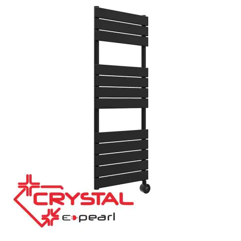 Електрическа лира за баня Crystal E-PEARL 500 W, черен мат, (35946540)