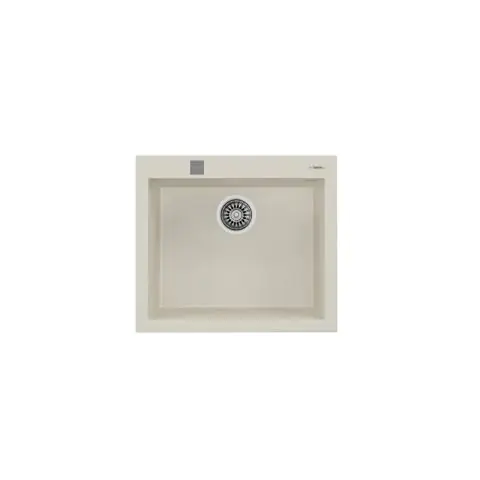 Гранитна мивка FORSQUARE5040TG, авт клапан, за шкаф 60 см, крем, (35948831)