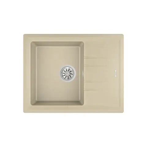 Гранитна мивка STONE45STG, обръщаема, за шкаф 45 см, слонова кост, (35949038)
