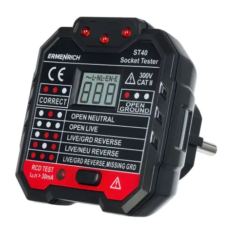 Тестер за захранващи контакти Ermenrich Zing ST40, (35949176)