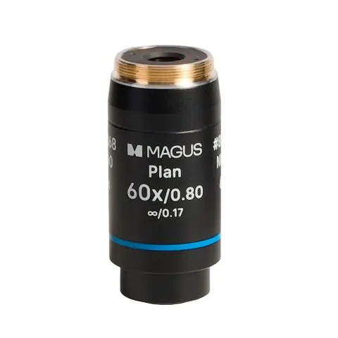 Обектив MAGUS 60PL60 Plan 60х/0,80 ∞/0,17 H 60 mm, (35949473)
