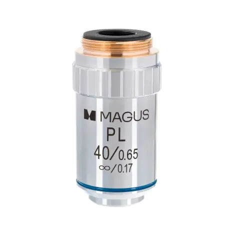 Планахроматичен обектив с корекция до безкрайност MAGUS MP40 40x/0,65 ∞/0,17, (35949533)