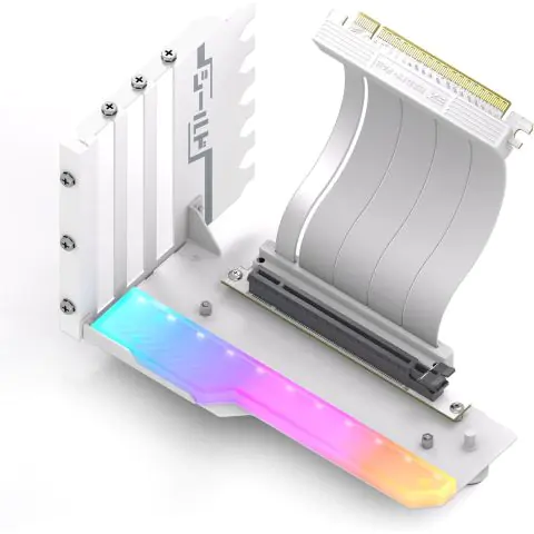 Брекет за вертикален монтаж на GPU EZDIY-FAB RGB PCIe 4.0 Riser Cable 90°, (35938917)