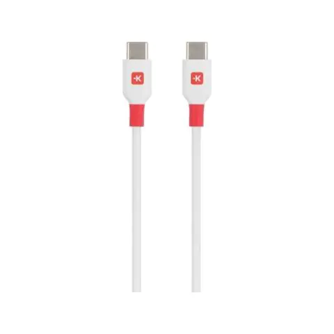 Кабел Skross, USB-C - USB-C мъжко, USB 2.0, 1.2м, Бял, (35937599)