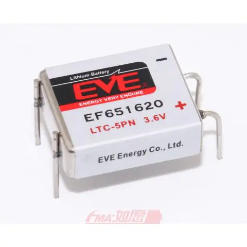 Литиево тионилхлоридна батерия LTC-5PN industrial 3,6V 550mAh EVE BATTERY, (35934460)