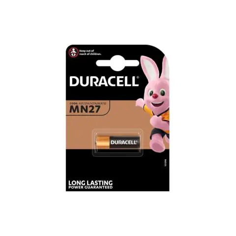 Алкална батерия DURACELL 12 V 1 бр. в опаковка за аларми А27 LR27 MN27, (35936459)