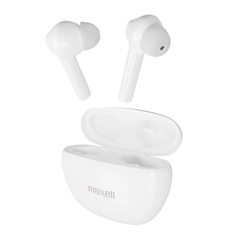 Блутут слушалки MAXELL Dynamic, Докинг кутийка, True Wireless, Бяли, (35935989)