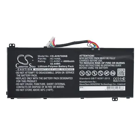 Батерия за лаптоп Acer Aspire Nitro V15 VN7-571G VN7-572G VN7-591G VN7-592G i V17 VN7-791G VN7-792G AC14A8L, 11.4V, 4600mAh CAMERON SINO, (35936136)