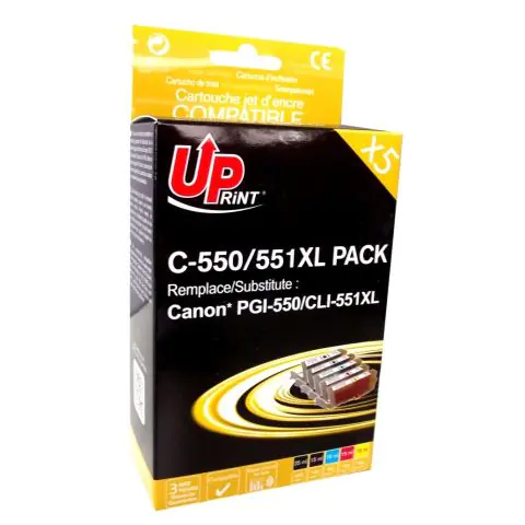 Комплект мастилници UPRINT -CANON PGI-550 + CLI-551BK/C/M/Y XL, 1x25ml+4x15ml, (35932756)