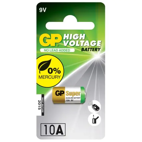Алкална батерия GP А10 9V за дистанционни /5бр./pack цена за 1 бр./, (35932510)