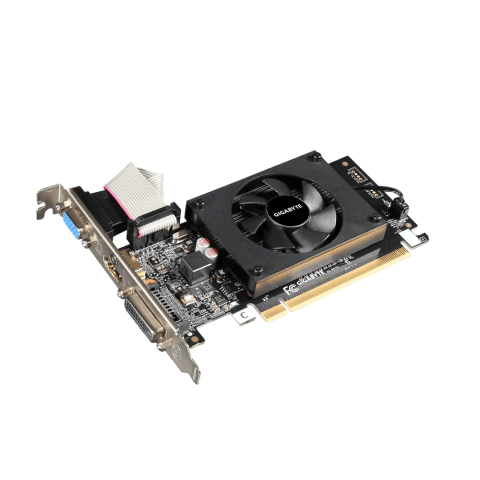 Видео карта GIGABYTE GV-N710D3-2GL, 2GB, GDDR3, 64 bit, DVI-D, D-Sub, HDMI, rev 1.0, (35932707)