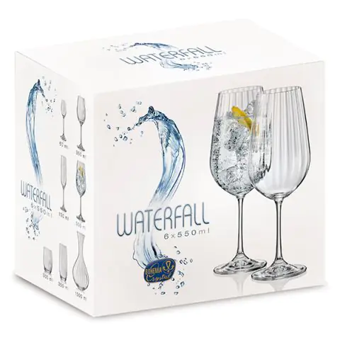 Чаша за вино Bohemia Royal Waterfall 550ml, 6 броя, (35946732)