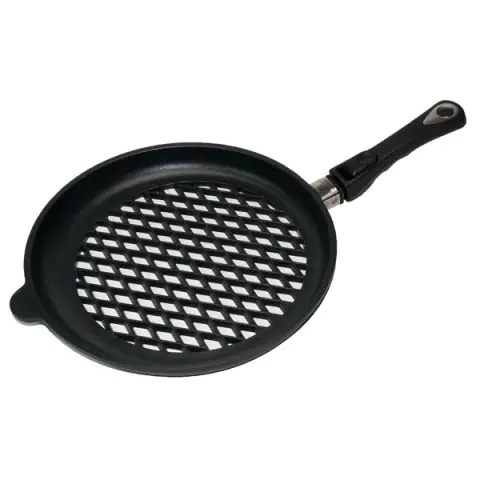 Тиган за барбекю AMT 32cm, височина 4cm, перфориран, (35941353)