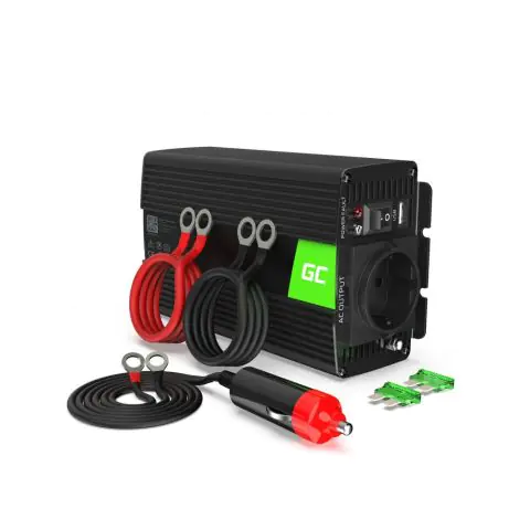 Инвертор GREEN CELL, 12/220V, DC/AC, 500W/1000W, Модифицирана синусоида, (35934476)