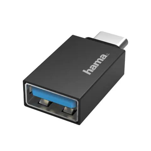 Адаптер HAMA OTG USB-C мъжко-USB 3.2 Gen 1 A женско, 5Gbit/s Черен, (35934171)