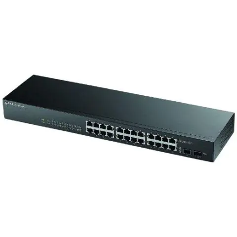 Суич ZYXEL GS1900-24, 24 портов управляем, Gigabit, Монтаж в шкаф, (35932387)