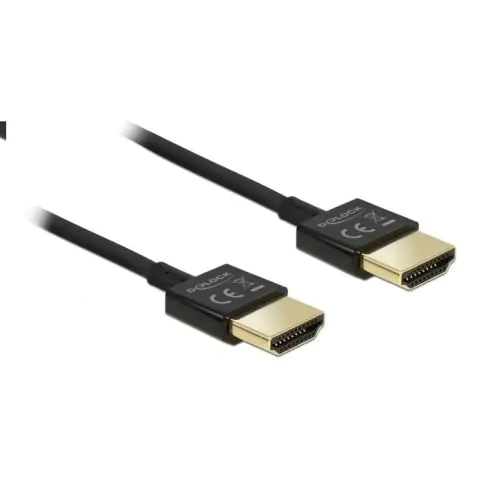 Кабел Delock HDMI-A мъжко - HDMI-A мъжко, Ethernet, 4K, 0.5 м, Черен, (35936077)